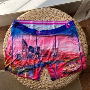 Ethika Pink and Blue Cityscape Boxer Briefs